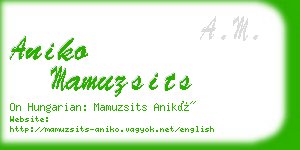 aniko mamuzsits business card